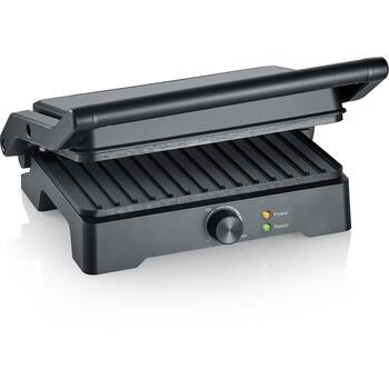 Severin Контактный гриль KG 2391, 1800W, 230°C, 2 позиции, 280x170mm, антипригарное покрытие, регулируемый термостат (KG 2391)