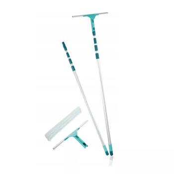 Leifheit Window Slider XL 1051426, набор для мытья окон, телескопическая ручка 145-415см, салфетка из микрофибры, 40см (1051426)