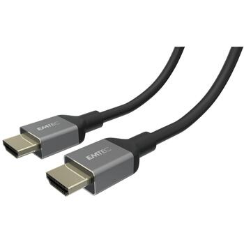 Emtec кабель HDMI на HDMI, ECCHAT700HD, 1.8м, 4K (3840×2160p), HDMI 1.4, серый, черный (ECCHAT700HD)
