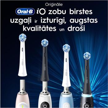 Oral-B Nomaināmas zobu birstes galviņas iO UltimateClean EB6, 6 gab, melnas, pieaugušajiem, vidēja cietība, saderīgas ar Oral-B iO (iO refill UltimateClean Black 6)