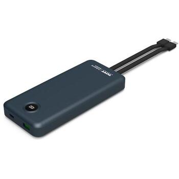 Port Connect Внешний аккумулятор 907006, 10000 мАч, 37 Втч, 20 Вт, 2x USB-C, USB-A, Power Delivery, Quick Charge, синий (907006)
