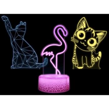 Manta SNL119RGB LED lampa, 3D dzīvnieku dekorācija, 5W, 5V, USB-C, 3xAA, 16 krāsas, tālvadība, 2m vads (SNL119RGB)
