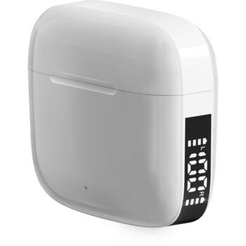 Denver TWE-61W 111191120480, True Wireless Bluetooth 5.0 austiņas, 5.5h, iebūvēts mikrofons, LED, balta (111191120480)