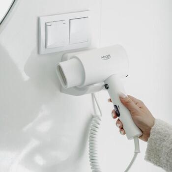 Adler фен для волос AD 2285w, 2000 Вт, 3 температурных режима, скорость воздуха 26 м/с, защита от перегрева (AD 2285w)