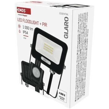 Emos LED прожектор GLARO ZS2314B, 10 W, 1000 lm, IP54, нейтрально-белый, PIR датчик, алюминий (ZS2314B)