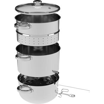 Browin 800505 tvaika sulu spiede un tvaikonis, 5L, nerūsējošais tērauds, 31,2x23,5x35cm, 1,95kg (800505)