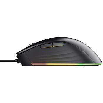 Trust USB datorpele GXT924 YBAR+ 24890, 25600 DPI, 50 G, 6 pogas, RGB apgaismojums, 1.8 m kabelis (24890)