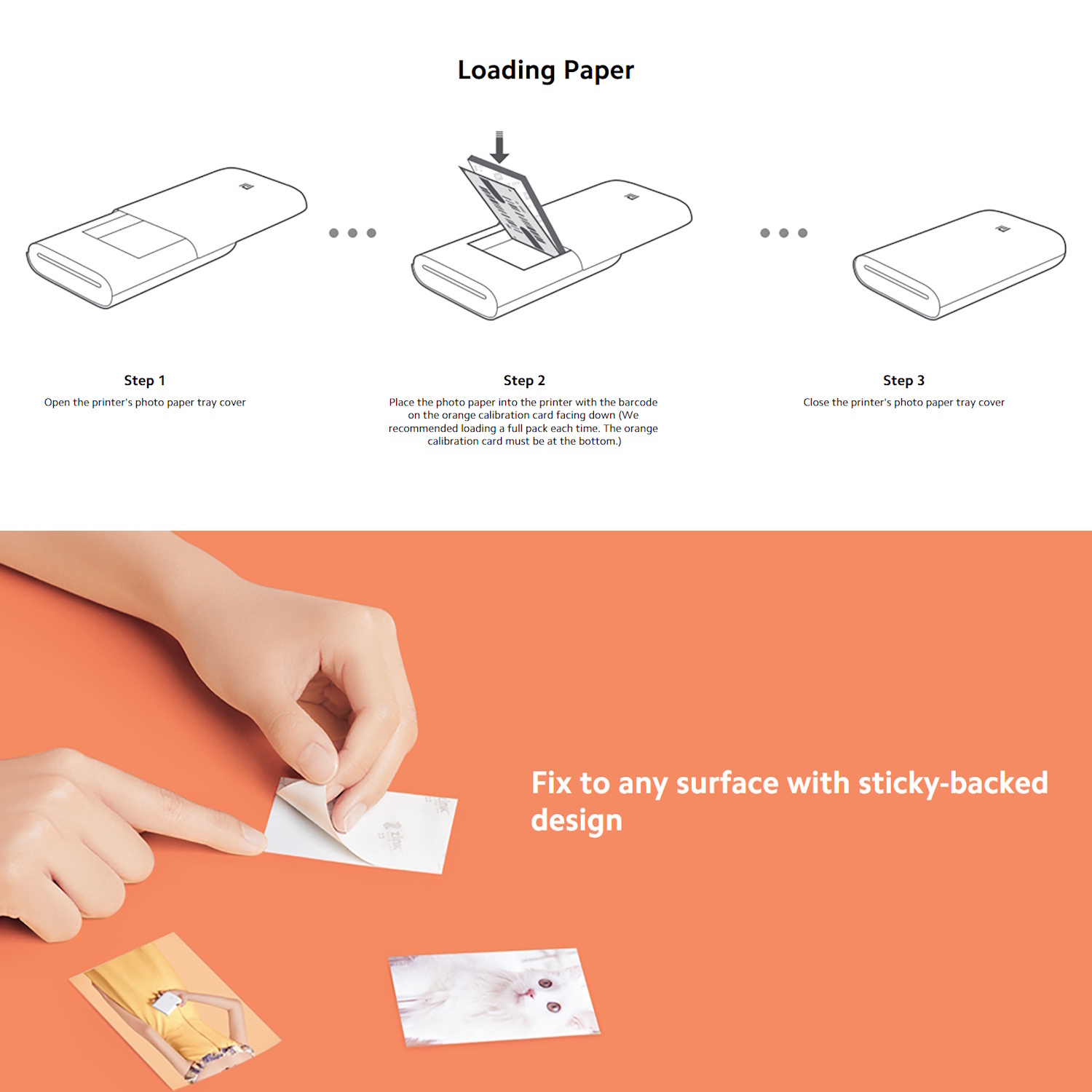 Fotopapīrs ar 20 loksnēm 2×3-inch (50×76 mm) izmērā, paredzēts Mi Portable Photo Printer drukai Mi Portable Photo Printer Paper 20 sheets White TEJ4019GL Xiaomi (TEJ4019GL)