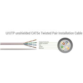 Sbox UTP кабель UTP-5/R, 5м, 26AWG, Cat 5e, RJ45, RJ45, позолоченные разъемы, серый (UTP-5/R)