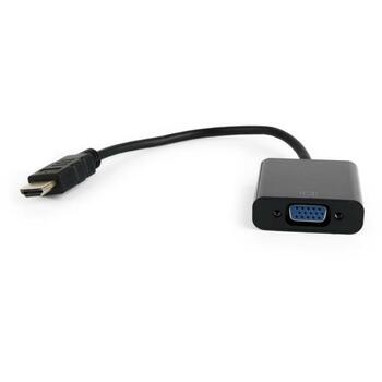 Gembird адаптер A-HDMI-VGA-04, HDMI 1, 15pin D-sub 1, 1920x1080@60Hz, компактный HDMI в VGA преобразователь (A-HDMI-VGA-04)