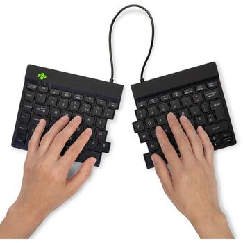 R-Go Tools клавиатура R-Go Split Break, Bluetooth 5.0, QWERTY, эргономичная, компактная, черная, 2.4 GHz, 1.02 м (RGOSBUKWLBL)