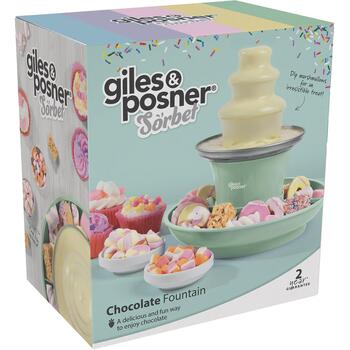 Giles & Posner Шоколадный фонтан EK6662GSGRVDE, 3 уровня, 25 Вт, 50 °C, зеленый, автоматическое отключение (EK6662GSGRVDE)
