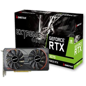 Graphics Card|BIOSTAR|NVIDIA|GeForce RTX 3070|1500 MHz|8 GB|GDDR6|256 bit|PCI Express x16 4.0|Active|VN3716RM82 (VN3716RM82)