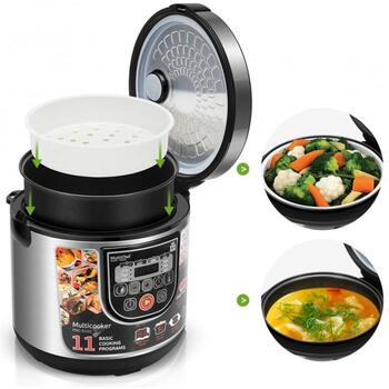 Unknown Brand Multivārāmie katli FMC-5101, 5L, 860W, 11 programmas, LED displejs, regulējama temperatūra 35°C-170°C (FMC-5101)