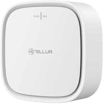 Tellur Газовый датчик TLL331291, 12V, 70dB, природный газ (CH4), WiFi 2.4GHz, белый, установка на винты или 3M лента (TLL331291)