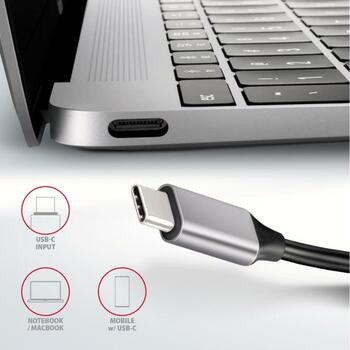 Axagon USB centrmezgls HMC-6H4A 6in1, 4x USB-A, 1x USB-C PD 100W, 1x HDMI 4K, 5Gb/s, 20cm kabelis (HMC-6H4A)