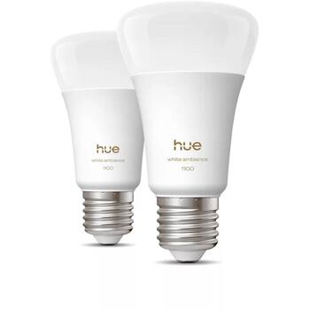Philips Hue WA 1100 A60 2P EU, LED spuldze, E27, 8.1 W, 1100 lm, 1000-20000 K, Bluetooth, Zigbee, 2 gab. (8720169364868)