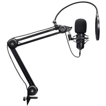 Trust Микрофон GXT 270 Emita II 25770, USB, 2.5 м, Черный, Конденсаторный, Металлический корпус, 1 капсула (25770)