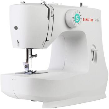 Singer Šujmašīna M1505, 6 šuvju, 1 pogcaurums, balta, priekšējā birste, LED apgaismojums, regulējama spriegošana (M1505)