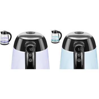 Lafe 46806 электрический чайник LAFCZA46806, 1.7л, 2200Вт, 40-100°C, стеклянный, 360° основание, LED, защита (LAFCZA46806)