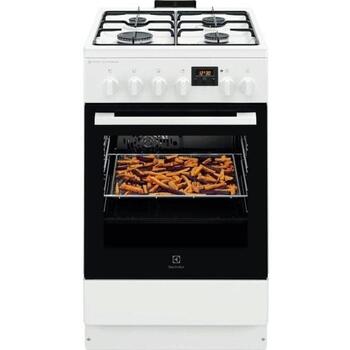 Electrolux gāzes plīts ar elektrisko cepeškrāsni LKK560232W, 943005617, 58l, A, 2506W, 230V, 16A, 1.5m, SteamBake, AirFry (LKK560232W)