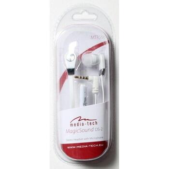 Media-Tech СТЕРЕО НАУШНИКИ С МИКРОФОНОМ, MT3556W, 1.2m, 110dB, 18Ω, 20Hz-20kHz, In-Ear, 3.5mm minijack (MT3556W)