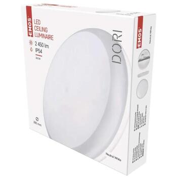 Emos LED Светильник DORI ZM4312, 28см, 24,5Вт, Нейтральный Белый, IP54, 2450лм, 115°, 25000ч (ZM4312)
