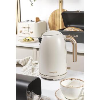 Salter Чайник EK6085OBVDE, 1.7л, 3000Вт, кремовый, 360° поворот, индикатор уровня воды, автоотключение, защита от перегрева (EK6085OBVDE)