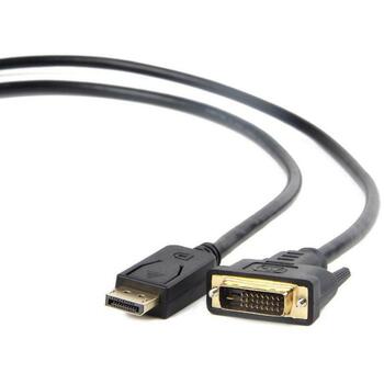 Gembird adapteris DisplayPort uz DVI CC-DPM-DVIM-3M, garums 3 m, savienotājs 1: DisplayPort, savienotājs 2: DVI (CC-DPM-DVIM-3M)