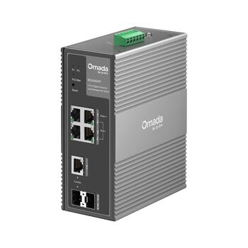 TP-Link IES206GPP сетевой коммутатор Omada Industrial 6-портовый Gigabit Easy Managed PoE+ PoE++ 3× PoE+ 1× PoE++ 1× RJ45/SFP combo 1× SFP 120 W -40–75 °C DIN/настенное крепление Чёрный (IES206GPP)