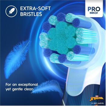 Oral-B elektriskā zobu birste Vitality Pro Spiderman, 1 galviņa, 2 režīmi, taimeris 2 min, litija jonu akumulators, bērniem (Vitality Pro Spiderman)