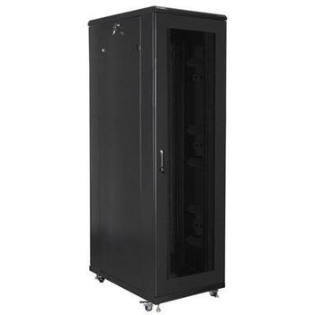 Lanberg Rack шкаф 19 42U FF01-8042-23B, 800mm, 42U, 800kg, IP20, перфорированная дверь, 4 вентилятора (FF01-8042-23B)