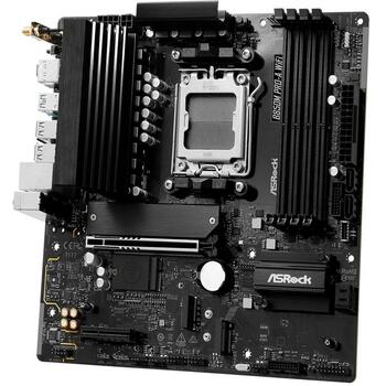 Asrock Mātesplate B850M PRO-A WIFI, AMD Socket AM5, 8+2+1 fāzes, 4 x DDR5 DIMM, 1 x PCIe 5.0 x16, 1 x HDMI, 1 x DisplayPort (B850M PRO-A WIFI)
