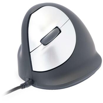 R-Go Tools USB datorpele HE Break RGOHELELA, 2400 DPI, 5 pogas, 1.69m kabelis, ergonomisks, melna (RGOHELELA)