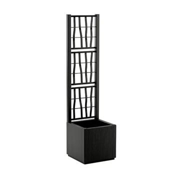Stefanplast Ethica 2168801, puķu kaste ar režģi, 36x36x140cm, 38L, pelēka, modulāra, no pārstrādāta materiāla (2168801)