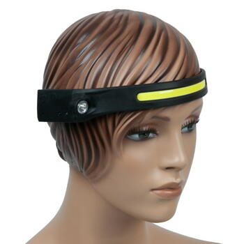 Kstools Налобный фонарь 150.4520, 3W COB LED, 1W XPE LED, 1200mAh, USB-C, датчик движения, освещение 270°, 4 уровня яркости (150.4520)