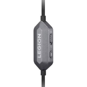Lenovo RGB spēļu austiņas E510 GXD1N40797, 32Ω, -38dB, 7.1 kanālu virtuālā apkārtējā skaņa, USB-C, RGB apgaismojums (GXD1N40797)