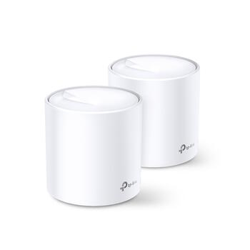 TP-Link Deco X20 (2-pack) комплект беспроводных маршрутизаторов Mesh Wi-Fi 6 AX1800 OFDMA Beamforming 2× устройства 4× антенны каждый Gigabit порты Белый (DECOX20(2-PACK))