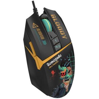 A4Tech Игровая мышь A4TMYS47619, 129mm, 70mm, 39mm, 9 кнопок, 200-1200 DPI, USB, программируемые кнопки, лазер, RGB подсветка (A4TMYS47619)