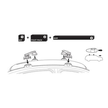 Atbalsta pēdu pārsegi Fixpoint Kit, 4 gab., 69-710750, THULE (69-710750)