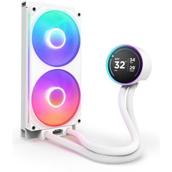 Nzxt CPU Охладитель Kraken Elite 280 RGB RL-KR28E-W2, 2 вентилятора, 140mm, 98.61cfm, 34.5dB, RGB, 2.72