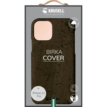 Krusell Birka чехол для Apple iPhone 11 Pro 61813, темно-коричневый, пробка, задний чехол, вырез под камеру, защита от царапин (61813)