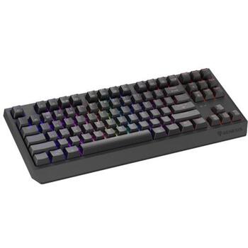 Genesis Thor 230 TKL механическая игровая клавиатура NKG-2108, 3000 mAh, 2.4 GHz, Bluetooth, USB, RGB, Outemu Silent Lemon, черная (NKG-2108)