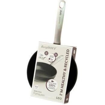 BergHOFF Leo Graphite сковорода 3950477, 20см, 1.2л, антипригарное CeraGreen, вторичный алюминий, индукция, духовка до 230°C (3950477)
