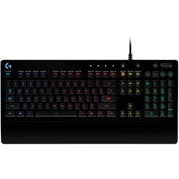 Logitech Klaviatūra 920-008093 RGB LED, 1.8 m, QWERTY, 50 g, 60 ml, Spill resistant, Multimedia taustiņi, Wrist rest (920-008093)