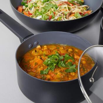 Russell Hobbs Кастрюля RH028401EU7, 18см, крышка, мягкая ручка, электрическая, газовая, стеклокерамика, индукция, антипригарная (RH028401EU7)