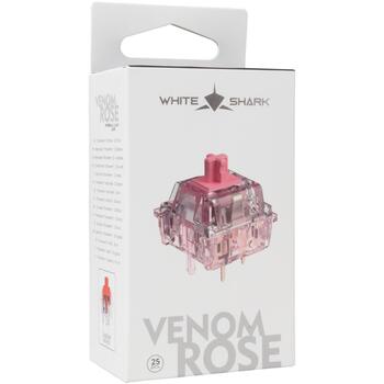 White Shark Venom Rose механические переключатели VENOM ROSE-25, 4mm, 25 шт., розовые, 5 контактов (VENOM ROSE-25)