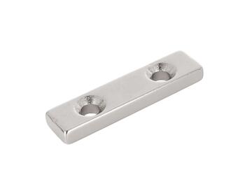 Geko неодимовый магнит, G02423, 40mm, 10mm, 5mm, с отверстиями для винтов (G02423)