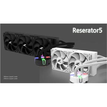Zalman Ūdens dzesētājs Reserator5 Z36 Black ZE1225ASHx3, 12V, 0.35A, 4.2W, 0.7-0.85L/min, 2200 apgr./min, 37dB, AM4, LGA1700 (Reserator5 Z36 Black)