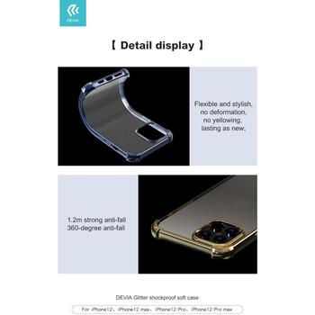 Devia Glitter ударопрочный мягкий чехол iPhone 12 mini черный, 102010572061, TPU, задний, защита камеры, пылезащитный (102010572061)